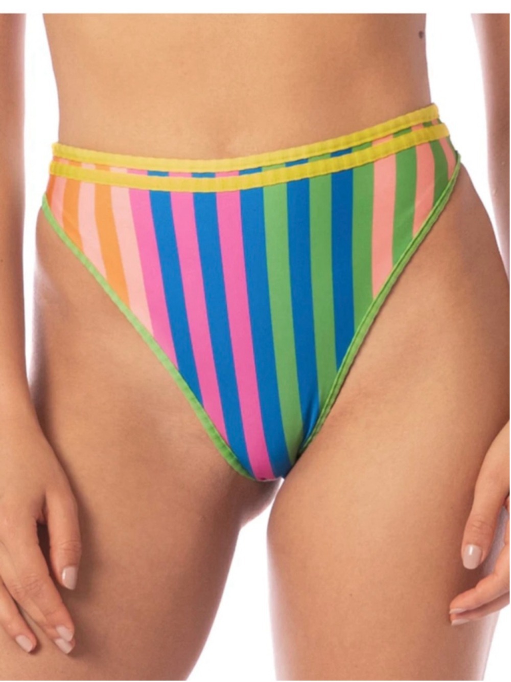 Maaji Swim | Anthro Reversible Striped Cheeky High Rise Classic Bikini BOTTOM